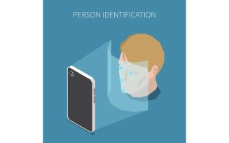 Biometric Authentication Isometric 210210922 Vector Illustration Concept