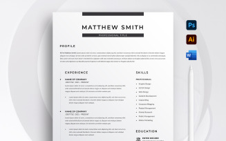 Clean and Minimal Resume Template