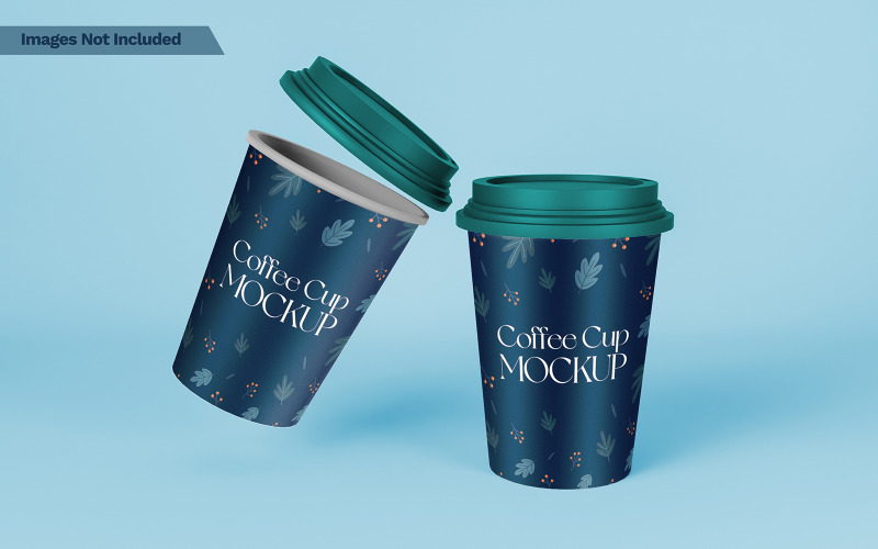 Realistic Double Coffee Cup Mockup Product Mockup