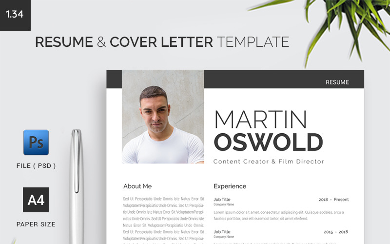 Resume & Cover Letter Template 1.34 Resume Template