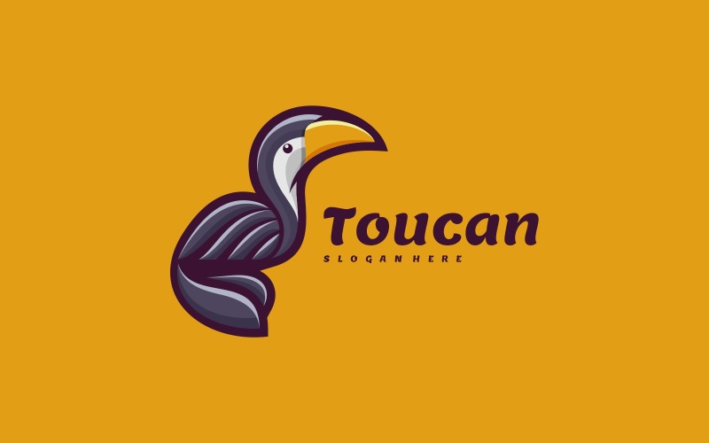Toucan Bird Simple Mascot Logo Logo Template