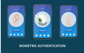 Biometric Authentication Isometric 210210923 Vector Illustration Concept