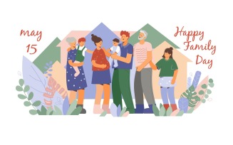 International Day Families Card 210260211 Vector Illustration Concept