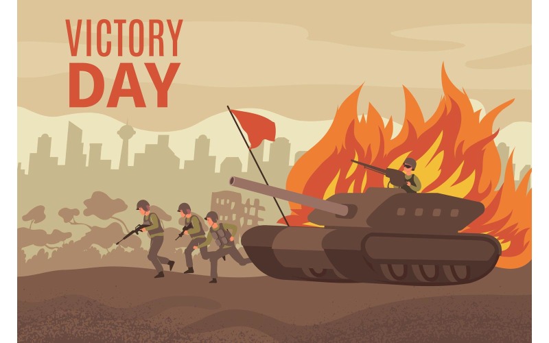 Victory Day Card 210250607 Vector Illustration Concept