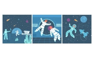 Astronaut Illustration Flat 210150620 Vector Illustration Concept