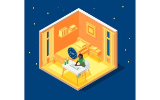 Earth Hour Isometric Composition 210230121 Vector Illustration Concept