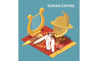 Roman Empire Isometric 210310924 Vector Illustration Concept