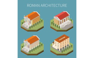 Roman Empire Isometric 210310925 Vector Illustration Concept