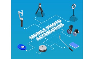 Mobile Photography Video Isometric 210320127 Vector Illustration Concept