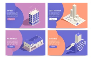 Commercial Real Estate Isometric 210110132 Vector Illustration Concept