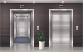 Elevator Door Realistic 210320319 Vector Illustration Concept