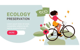 Ecology Green Energy Horizontal Banner 210360520 Vector Illustration Concept