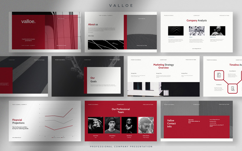 Valloe - Clean Professional Company Presentation PowerPoint Template