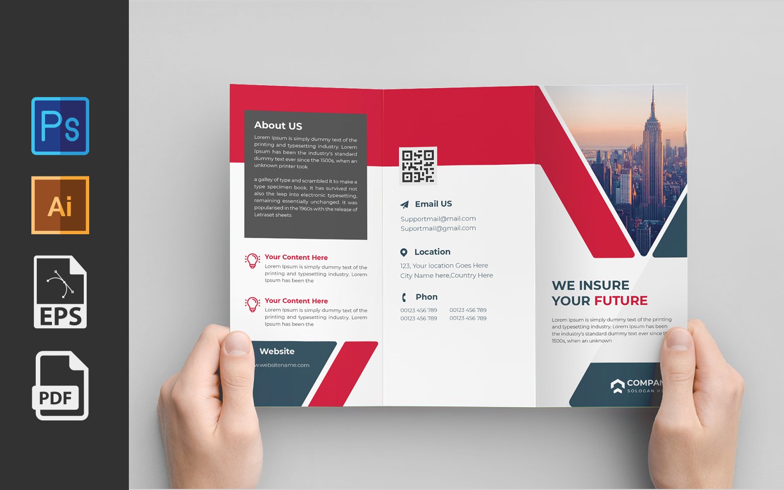 Template #209499 Reporttrifold Brochuremoderndatabookletinformationdocumentpage Webdesign Template - Logo template Preview