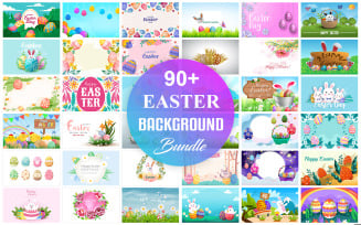 Easter Background Bundle, Happy Easter Background Bundle.
