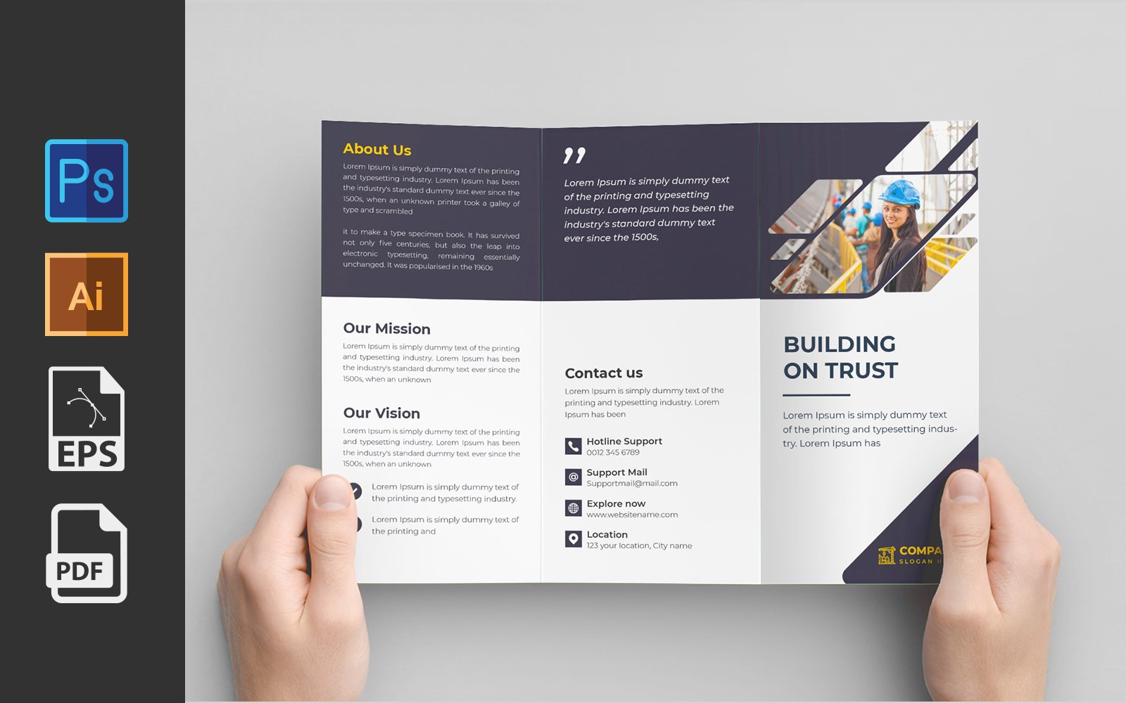 Template #209500 Reporttrifold Brochuremoderndatabookletinformationdocumentpage Webdesign Template - Logo template Preview