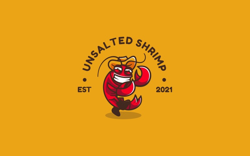 Unsalted Shrimp Simple Logo Logo Template