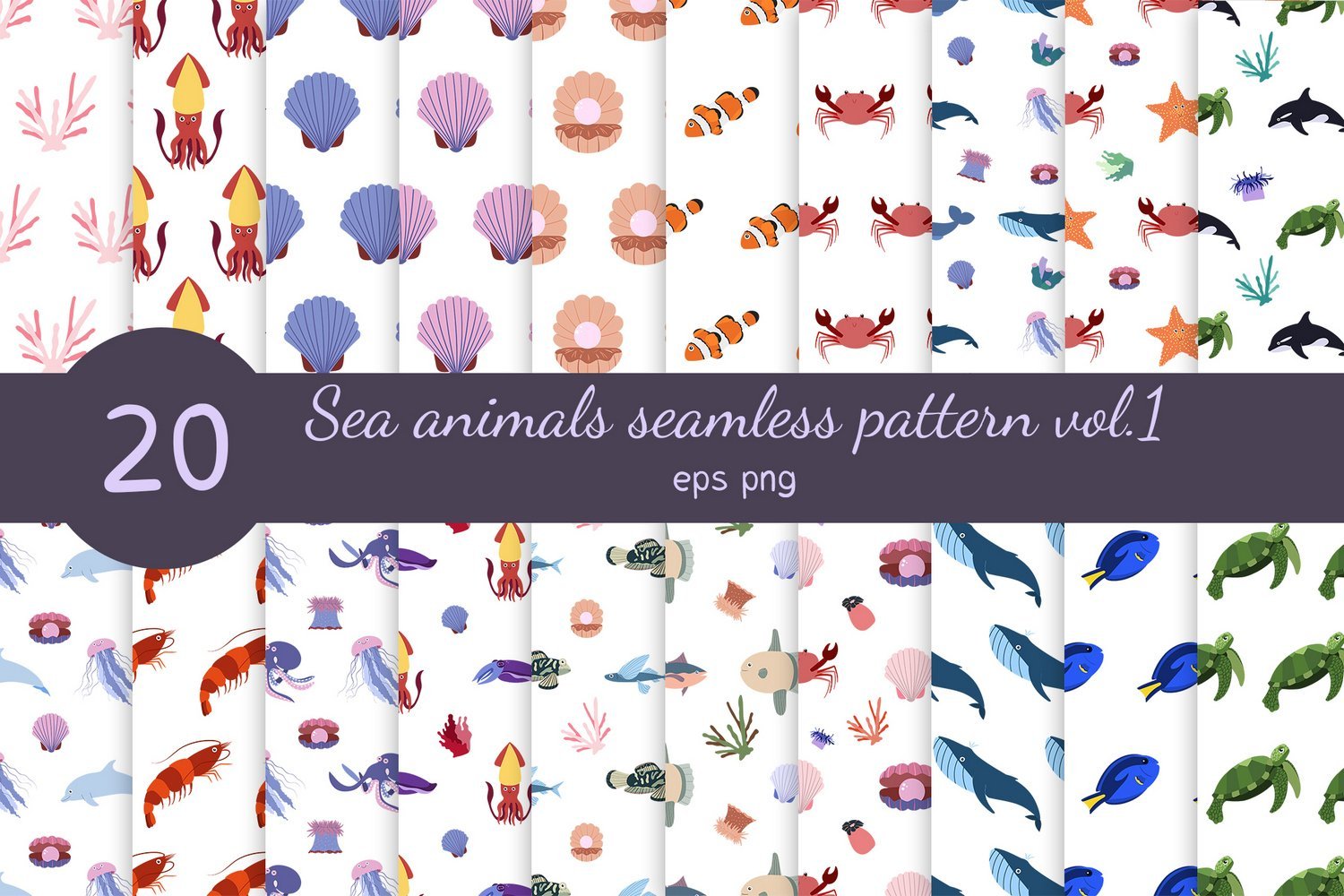 Kit Graphique #209683 Sea Animals Divers Modles Web - Logo template Preview