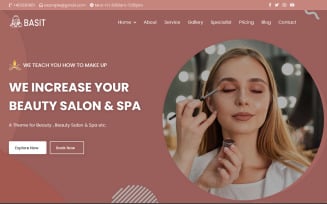 Basit - Beauty Salon & Spa Landing Page Template