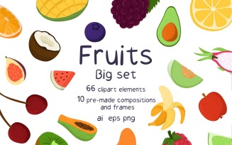 Fruits Vector Clipart Collection EPS10