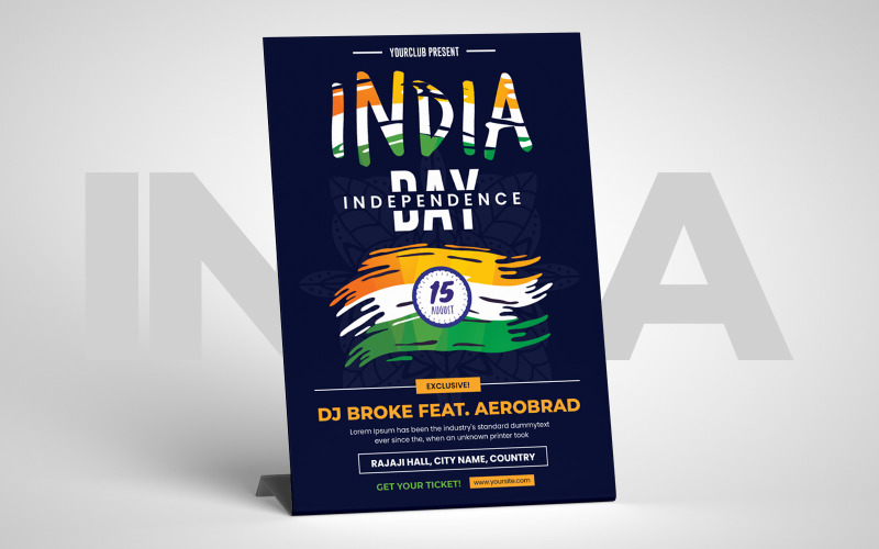 India Independence Day Flyer Templat Corporate Identity