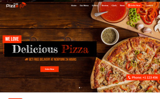 Pizza - Fast Food Restaurant Website Template