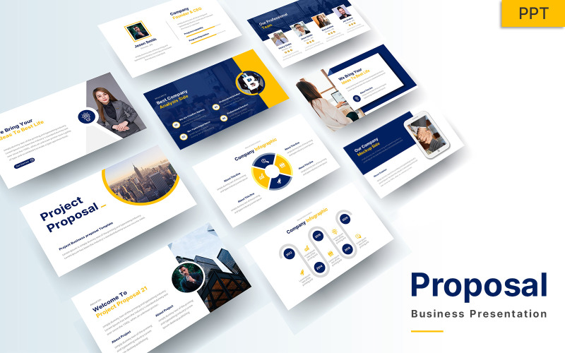Project Proposal Business Presentation Template PowerPoint Template