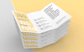 Trifold Brochure Mockup 04 Graphic