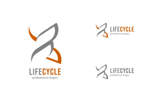 X Letter Fashionable Life Cycle Logo