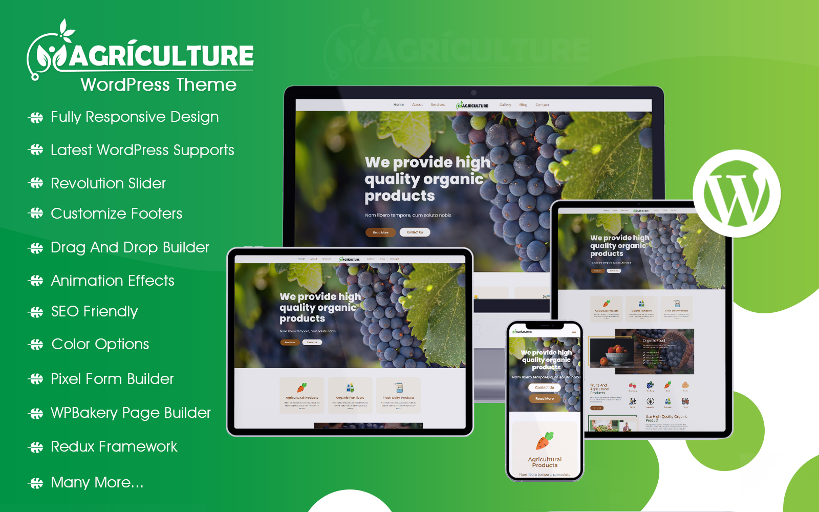 Agriculture and Farming WordPress  Themes 209731