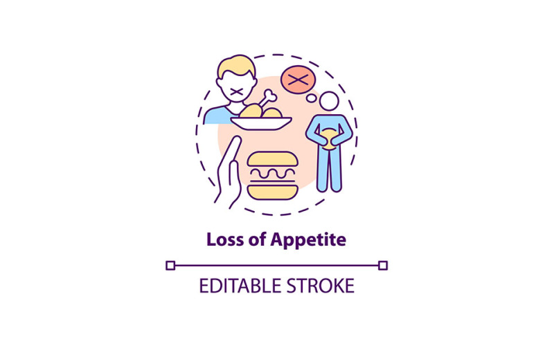 Appetite Loss Concept Icon Vector Graphic