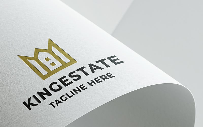 King Real Estate Company Logo Logo Template