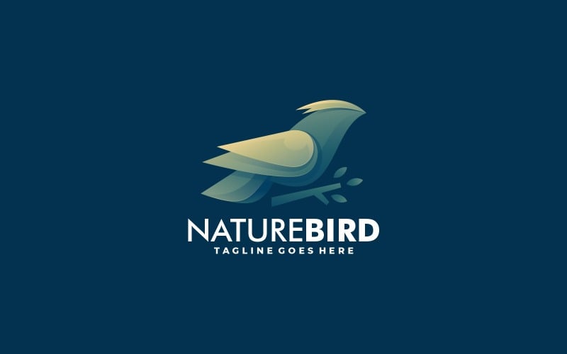 Nature Bird Gradient Colorful Logo Logo Template