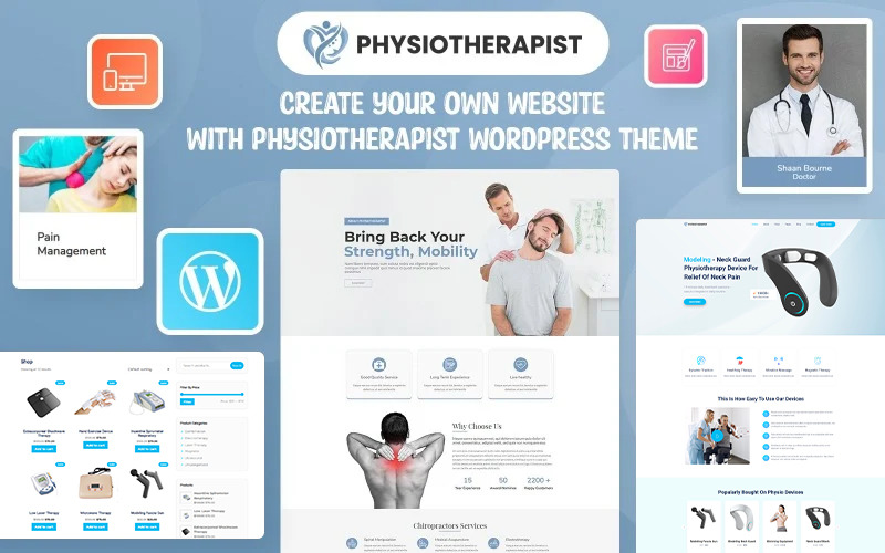 Physiotherapist WordPress Theme With AI Content Generator