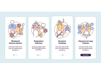 Pneumonia Risk Factors Onboarding Mobile App Page Screen
