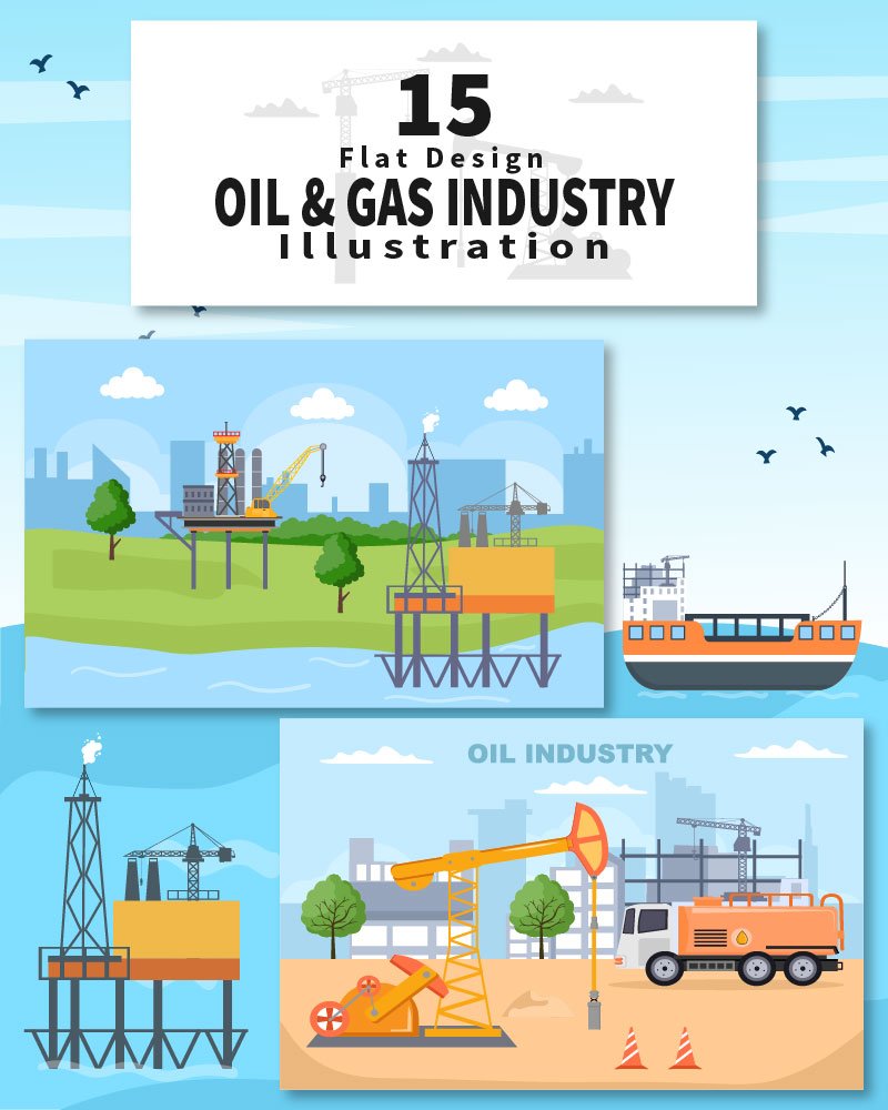 Kit Graphique #209816 Oil Gaz Divers Modles Web - Logo template Preview