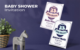 Baby Shower Gabriel Malik - Invitation Template