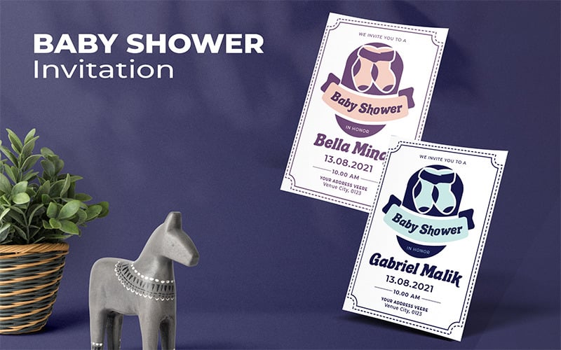 Baby Shower Gabriel Malik - Invitation Template Corporate Identity