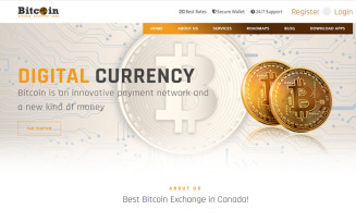 Cryptocurrency And Bitcoin Website Template