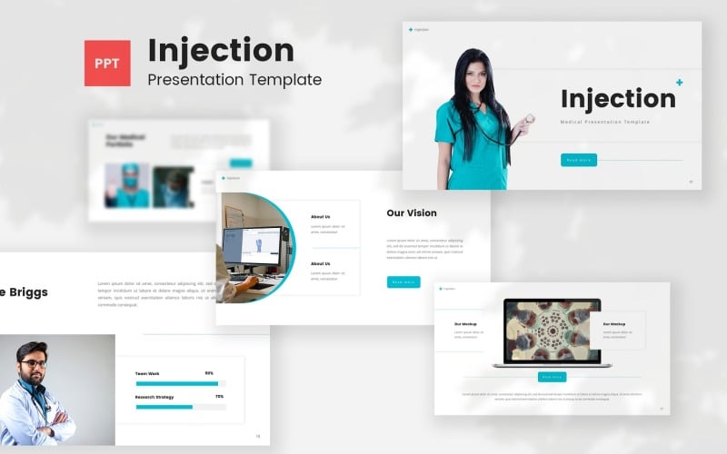Injection - Medical Powerpoint Template PowerPoint Template