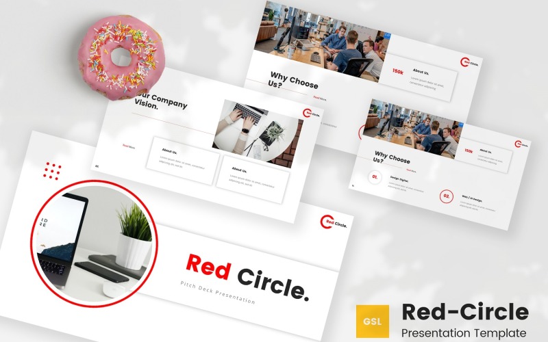 Red Circle - Pitch Deck Google Slides Template