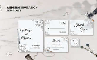 Wedding Set 5 - Invitation Template