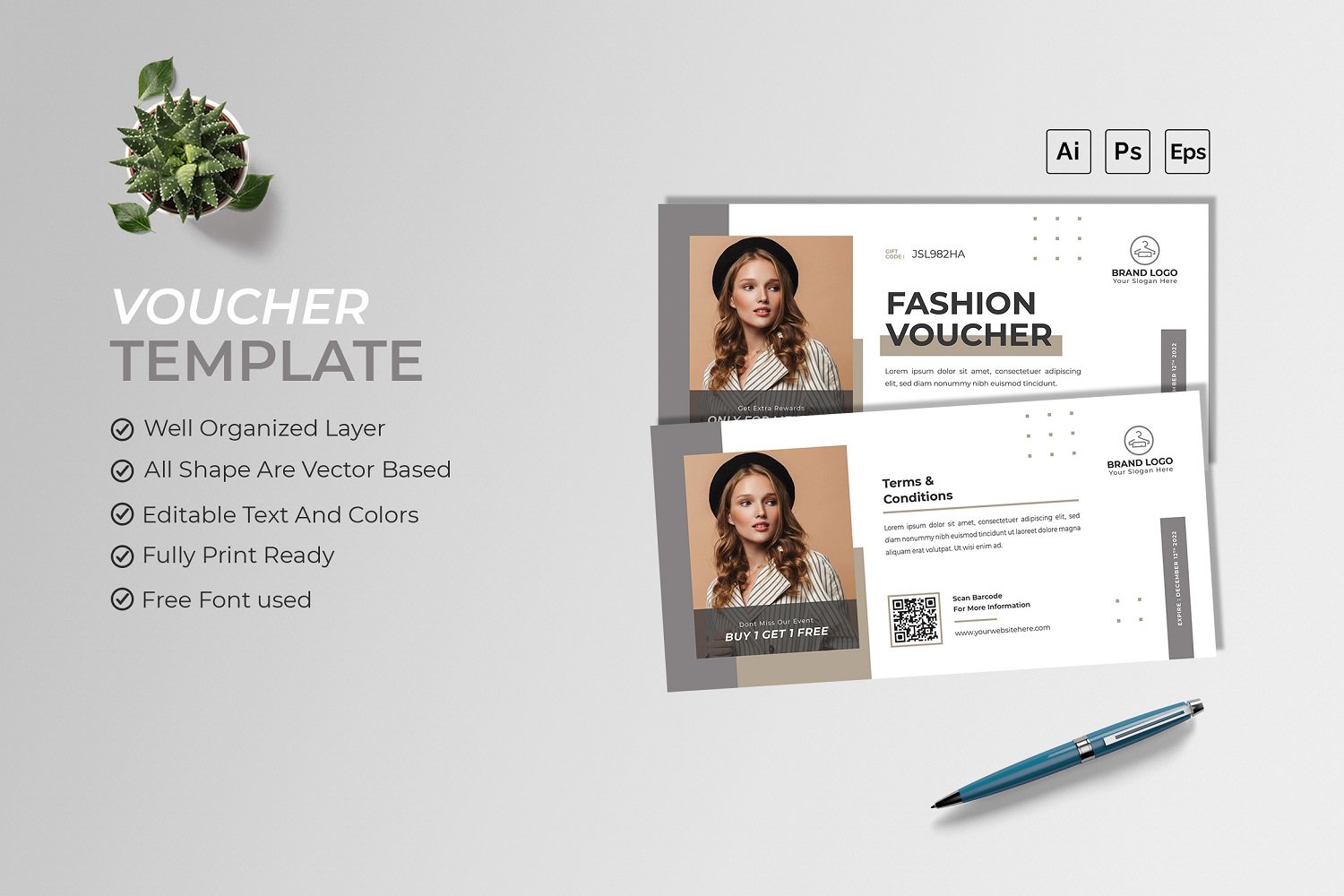 Template #209934 Coupon Voucher Webdesign Template - Logo template Preview