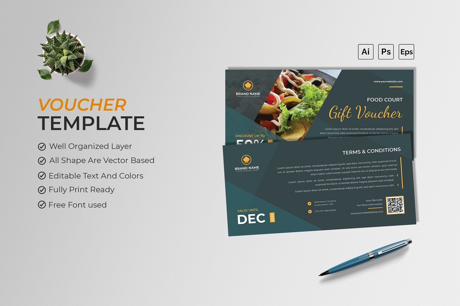 Template #209945 Voucher Gift Webdesign Template - Logo template Preview