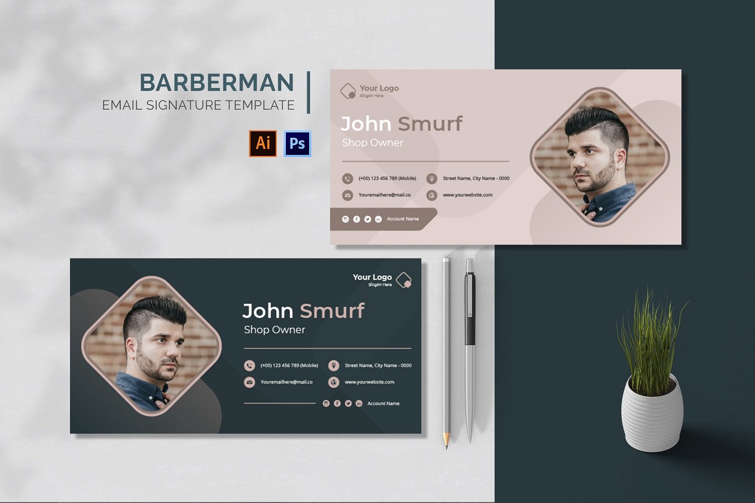 Template #209985 Signature Business Webdesign Template - Logo template Preview