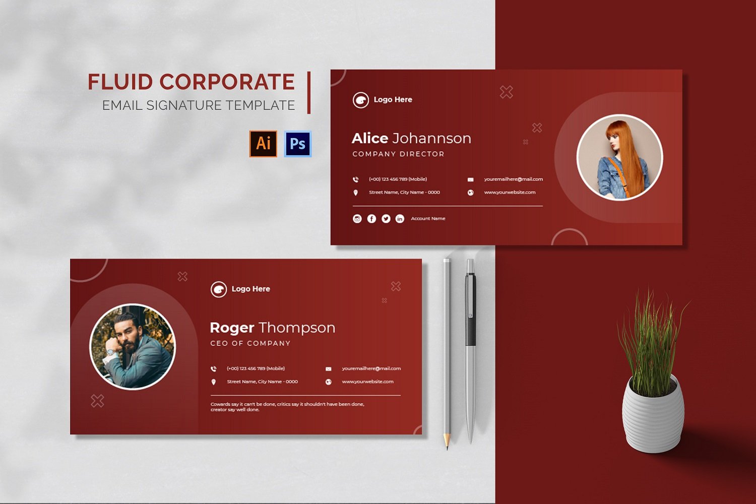 Template #209988 Signature Business Webdesign Template - Logo template Preview