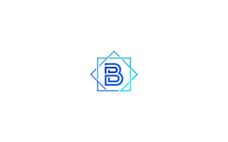 B Letter Line Logo Design Vector Template