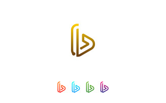B Letter Lowercase Logo Design Vector Template
