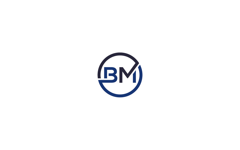BM Logo Design Business Template or BM Logo Design Vector Logo Template