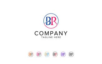 BR Letter Logo Design Vector Template or RB Logo Design Business Template